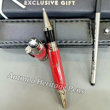 MONTBLANC Antoine Saint Exupery Red Silver Rollerball Pen Writers Edition