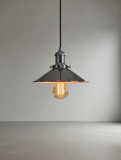 Nickel Light Shade Small Metal Easy Fit Lampshade - Polished