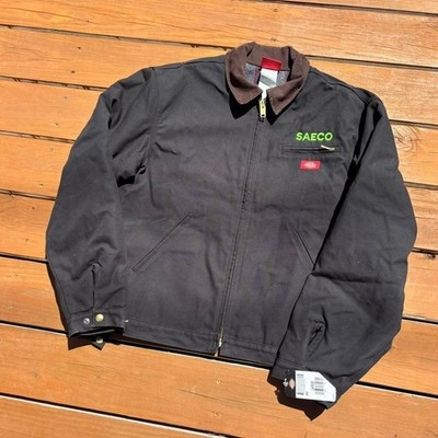 2000's Dickies Eisenhower Work Jacket Black Utility SAECO Embroidered Workwear