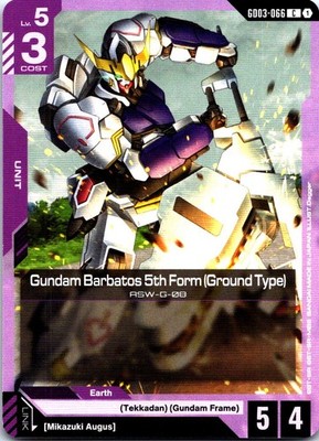 Gundam Barbatos 5th Form (Ground Type) Gundam TCG  GD03 GD03-066 Common PLAYSET