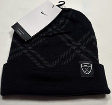 Nike Golf Cuffed Knit Beanie Winter Hat Reversible Black Grey DA3364-010 32