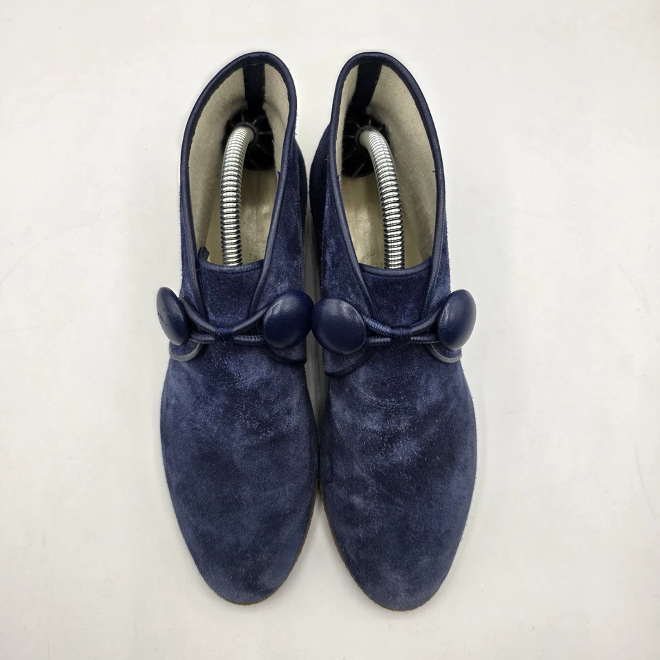 Botines Salvatore Ferragamo vintage para mujer 36,5 azul gamuza edición limitada  Foto 4 de 4