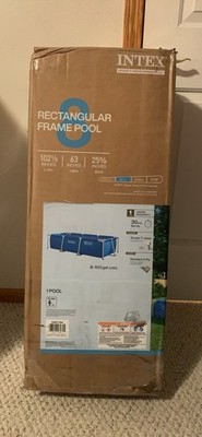 Intex 28271EH Rectangular Frame Above Ground Swimming Pool - Blue