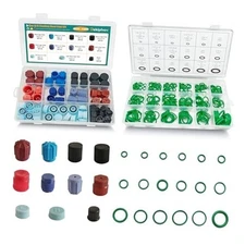 350PCS Car A/C Valve Core Repair Kit, 80 PCS High 350pcs AC Cap with O ring Kit