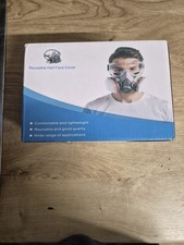Reusable Half Face Mask 6200 Respirator Gas Mask with Safety Goggles & Filters