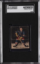 1951-52 PARKHURST EVIDENCE OF TRIMMING #94 ALLAN STANLEY SGC A