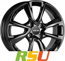 4x Oxxo Oberon 4 black 4.5x15" ET35 LK4 100 ML 54.1 Alufelgen 15 Zoll