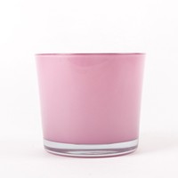 Inna-Glas Orchideentopf Alena, Zylinder - Rund, Altrosa, 12,5Cm, Ø 14,5Cm