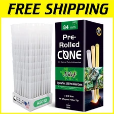 White Unbleached Rolling Paper Cones | 1000 Pack