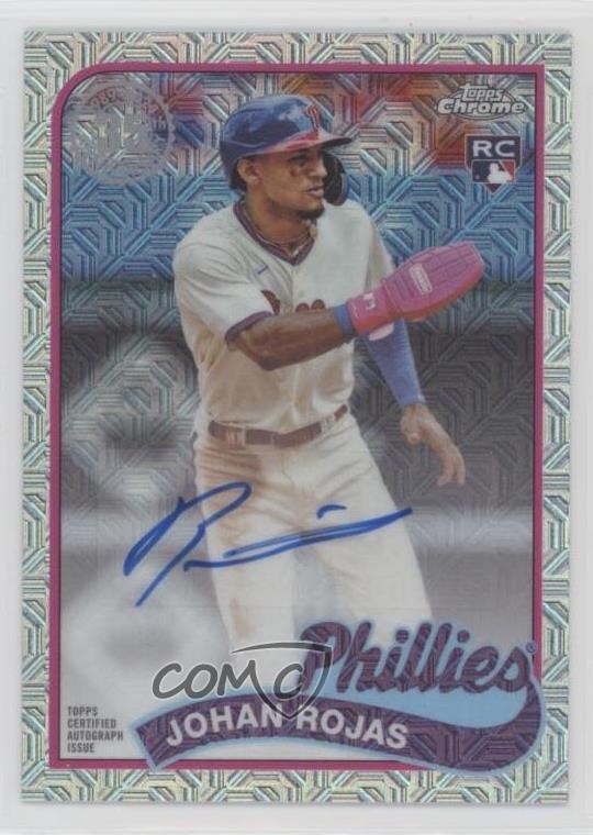 2024 Series 2 1989 Topps Chrome Silver Pack Mojo Johan Rojas Rookie Auto RC 09j9