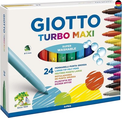 4550 00 - Turbo Maxi Faserschreiber Kartonetui 24 sortierte Farben Multicolor