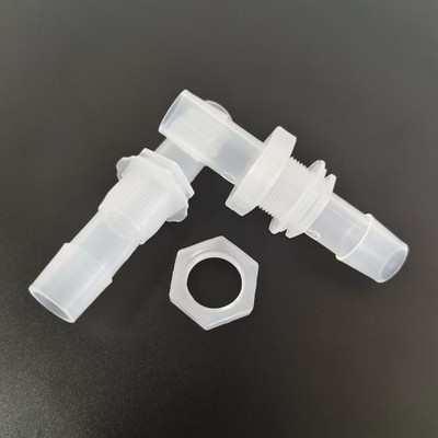1/2'' Hose Barb Thru-Bulk Bulkhead Fitting Barbed Fitting & M16 Nut × 50PCS