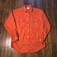 True Vintage 70s Big Mac JC Penney Flannel Shirt Men  s Size M Orange Cotton