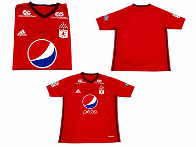 Adidas America De Cali Pepsi Soccer Jersey Red Climacool Colombia Mens medium