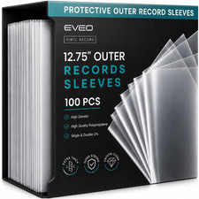 100 Vinyl Record Sleeves Outer   Crystal Clear Outer Vinyl Sleeves LP