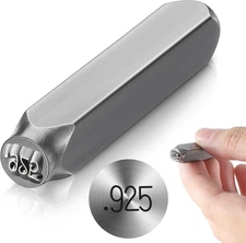 Lingvee 1/4 Jewelry Metal Stamp, 925 Steel Stamp Design Crafts Punch Metal Desig