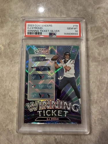 2023 Contenders C.J. Stroud Winning Ticket Silver RC #19 Texans PSA 10 GEM MINT