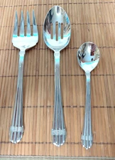 Hampton Silversmiths Odyssey Flatware Serving Fork Slotted Spoon Sugar Spoon