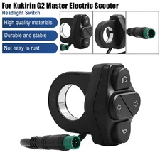 Headlight Switch w/ Horn Function For Kugoo Kukirin G2 Master E-Scooter 5 Pin WP