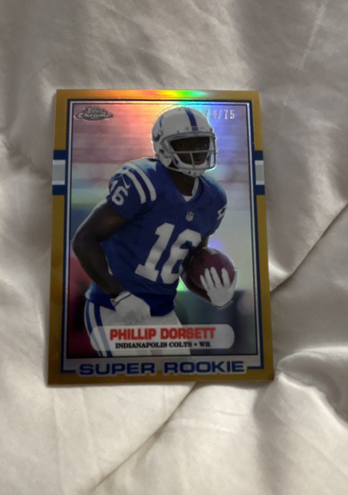 Phillip Dorsett Topps Chrome 1989 Super Rookie #89PD Gold Refractor
