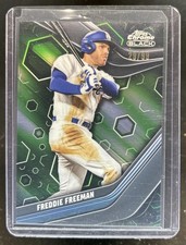 2023 Topps Chrome Black Freddie Freeman Green Refractor #/99 Dodgers