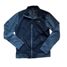 North Face Kadet Full Zip Black Jacket Men’s Size M Lightweight Track Logo Hike