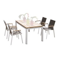 Sonnenpartner 5-Teilige Sitzgruppe Fresno &Amp; Base 160X90 Cm Aluminium Weiß