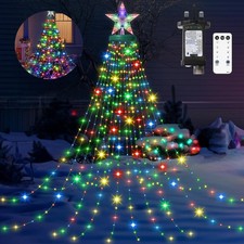 Christmas Tree Lights, Multicolor 410 LED 6.6FT x 16 Lines Christmas Light with