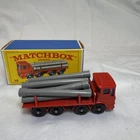 Vintage Lesney Matchbox #10 PIPE TRUCK red Original Box COMPLETE Made in England