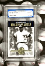 MICKEY MANTLE 2001 UPPER DECK HALL OF FAMERS CARD #49  GRADED 8  NM-MINT