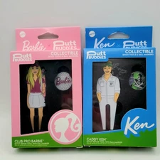 2 New Collectible Golf BARBIE Mattel PUTT BUDDIES - Club Pro Barbie & Caddy KEN