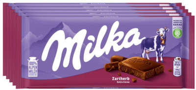Milka Zartherb - Schokolade - 5 Tafeln je 90 Gramm