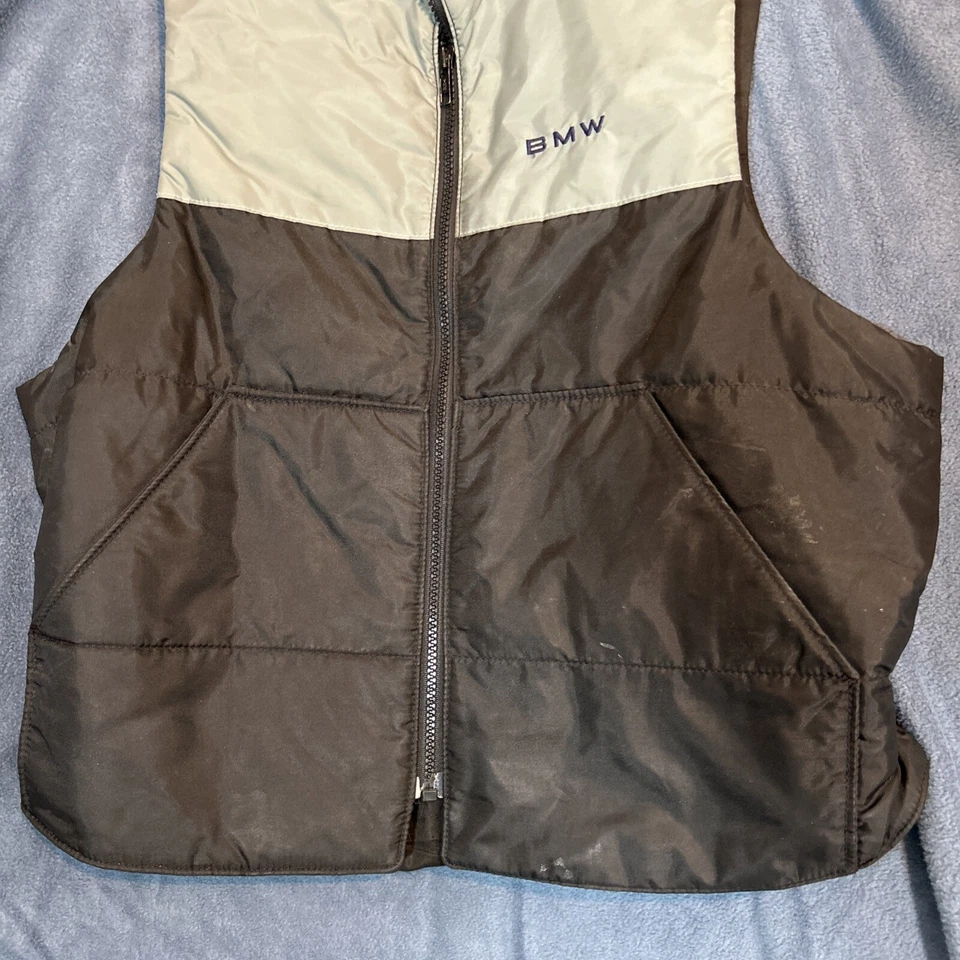 BMW Heated Vest Medium Mens Motorcycle Gray Insulated Nylon Full Zip - Изображение 4 из 4
