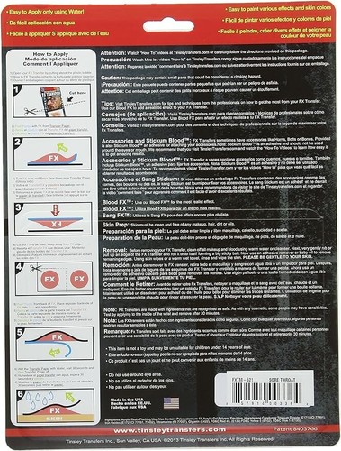 Transferencias Tinsley Dolor de Garganta 3D Transferencia FX Fácil de Aplicar Parece Heridas Reales - Imagen 2 de 2