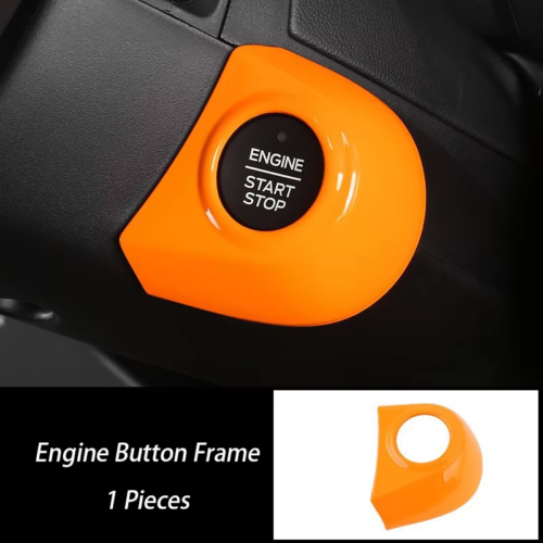 Engine Start Button Frame Trim Cover Fit For Ford Ranger Raptor Lariat 2023 2024 - Picture 2 of 8