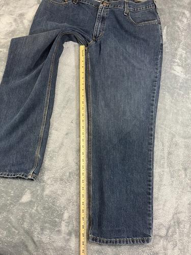 Carhartt Jeans Uomo 40x30 Relaxed Fit Blu Denim Abbigliamento da Lavoro 101483-968 - Foto 7 di 10