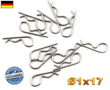 Federstecker Karosserieklammer Splint Karosserie Halter RC Modellbau Ø1.0 x 17