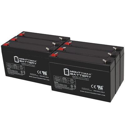 Mighty Max 6V 7Ah SLA Replacement Battery for EnerSys NP7-6A - 6 Pack