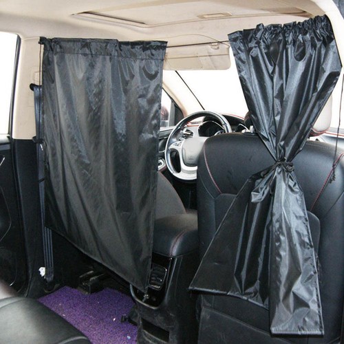 2pcs/set Taxi Car Isolation Curtain Partition Sun Shade Privacy Curtain& - Picture 5 of 13