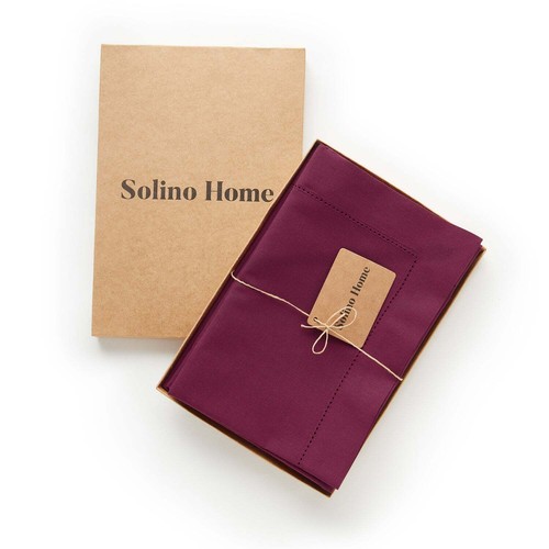 Solino Home Cotton Linen Hemstitch Dinner Napkins 20" for Summer Dining Set of 4 - Picture 45 of 99