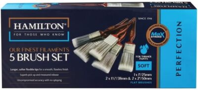 5 Teile Hamilton Perfection Max Takt Weich Synthetische Borsten Flachpinsel Set