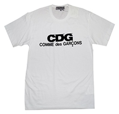 white cdg tee