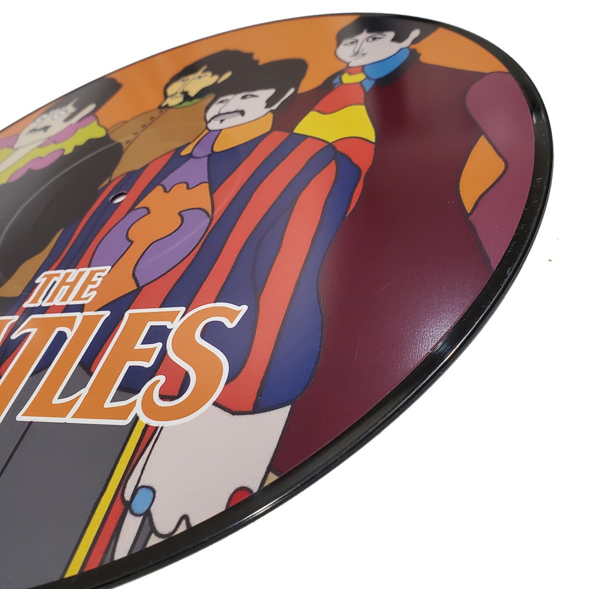 THE BEATLES SILVER DISC WALL DECORATION■ The Beatles - Group Photo Picture Disc - Real Vinyl 12