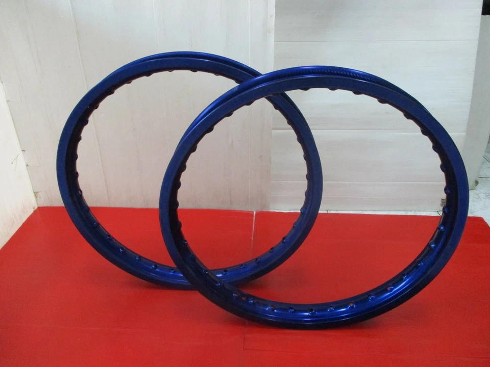 Fit Yamaha YZ490 F&R alloy Blue WHEEL RIM SET 2pcs. // Quality  [mi3540] Foto 3 de 4