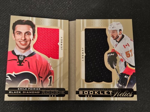 2018-19 UPPER DECK BLACK DIAMOND EMILE POIRIER #ed 16/199 ROOKIE RELICS BOOKLET - Picture 3 of 3