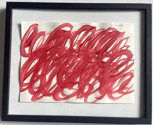 C Y Twombly 2 x Artworks Paintings Original Art Gallery Abstract Expression B96