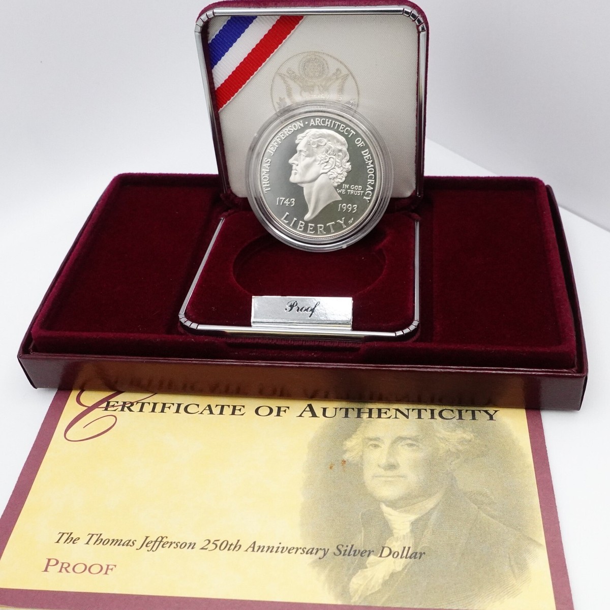 1993 U.S Mint Thomas Jefferson 250th Anniversary Silver Proof