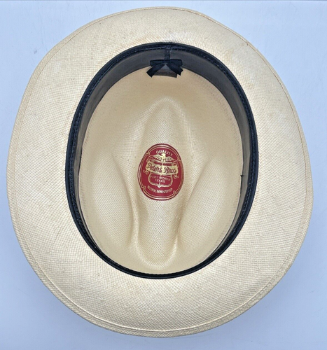 Custom Peter’s Bros Panama Hat – 7 3/8 – Comes w/ Hat Retainer - FANTASTIC - Picture 8 of 15