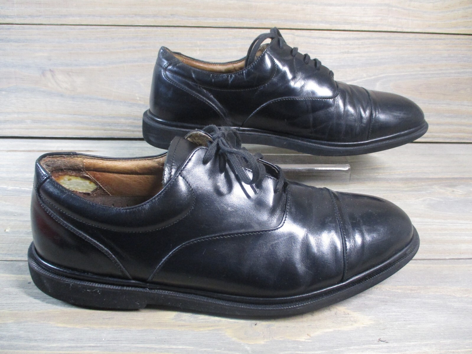 SAOLA Scarpe eleganti derby Rockport uomo 9 M nere pelle punta cappuccio Oxford vintage ottime condizioni