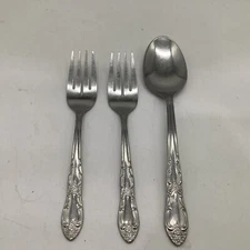 3 Pc Thor Custom Stainless OHS103 Silverware Soup Spoon & Salad Forks